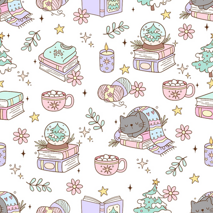 Cozy Cats Pattern Minky Fabric