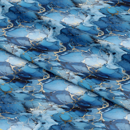 Cracked Marble Pattern 15 Quilting Cotton Fabric
