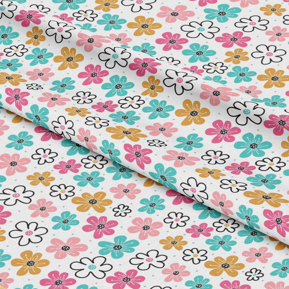 Cute Abstract Doodles Pattern 10 Quilting Cotton Fabric