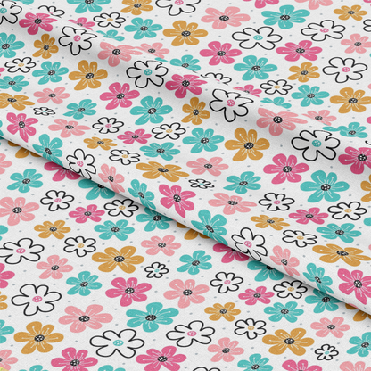 Cute Abstract Doodles Pattern 10 Quilting Cotton Fabric