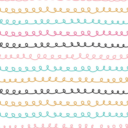Cute Abstract Doodles Pattern 11 Quilting Cotton Fabric