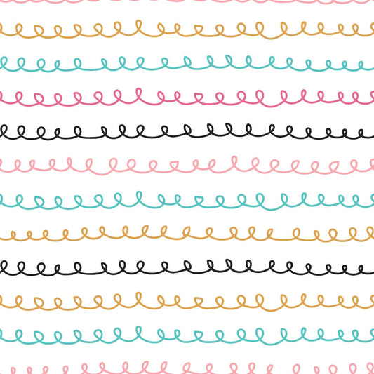Cute Abstract Doodles Pattern 11 Quilting Cotton Fabric