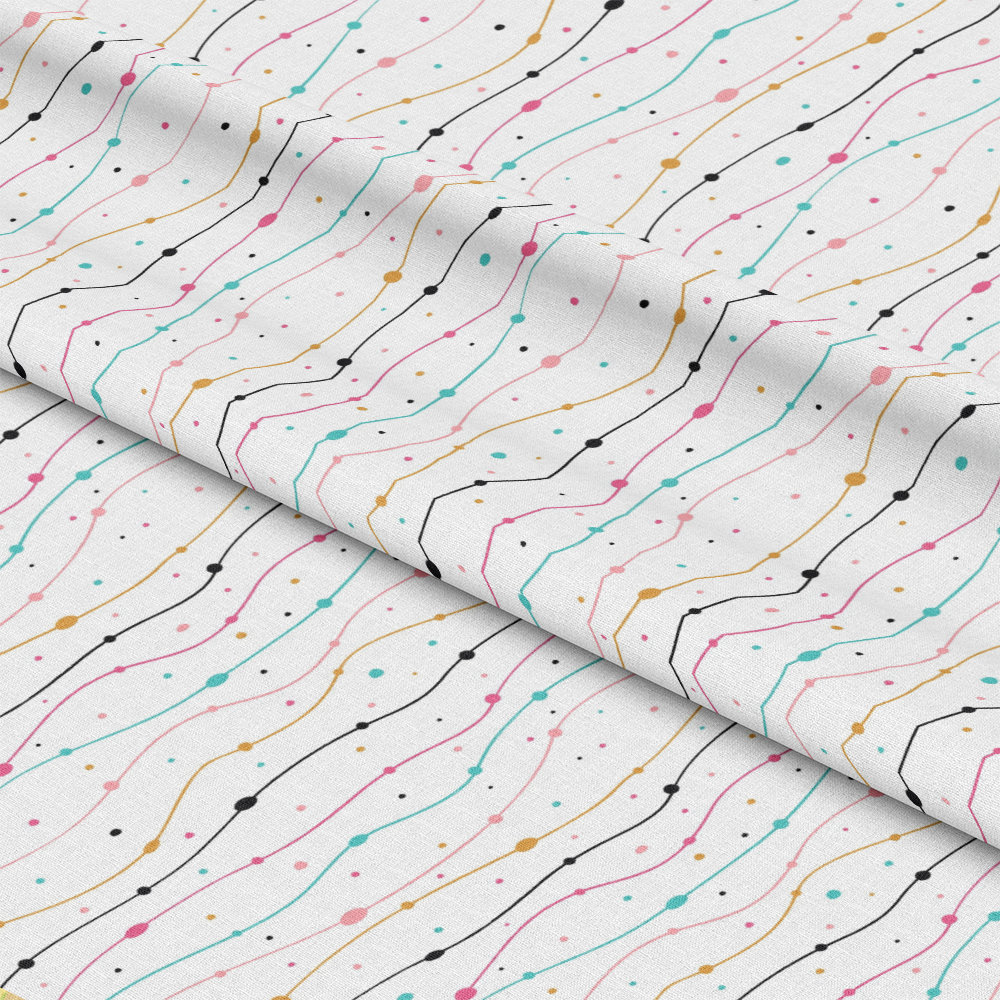 Cute Abstract Doodles Pattern 14 Quilting Cotton Fabric