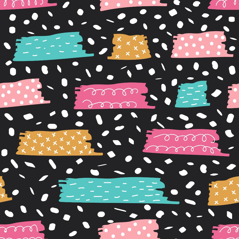 Memphis Confetti Pattern 16 Minky Fabric
