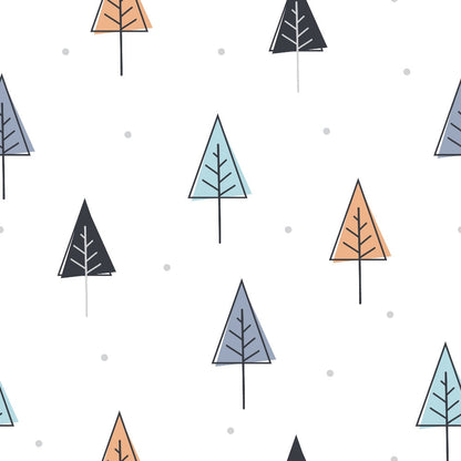 Peachy Rainbow Doodles Pattern 12 Minky Fabric