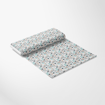 Cute Animal Train Pattern 17 Quilting Cotton Fabric