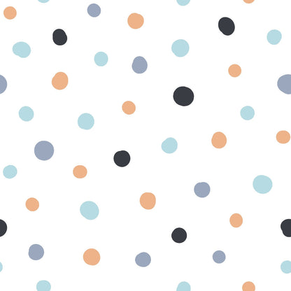 Peachy Rainbow Doodles Pattern 5 Minky Fabric