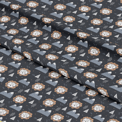 Cute Animal Train Pattern 6 Quilting Cotton Fabric