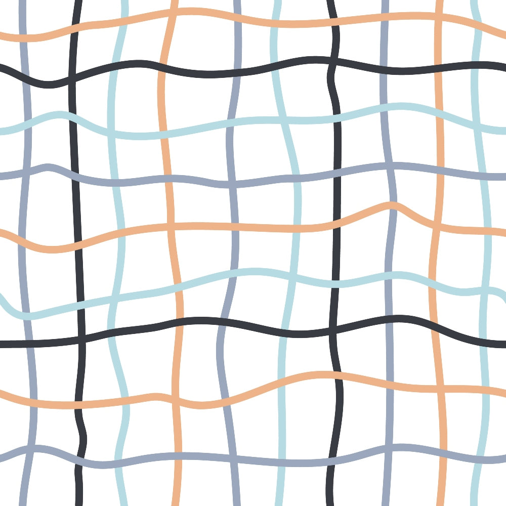 Peachy Rainbow Doodles Pattern 7 Minky Fabric