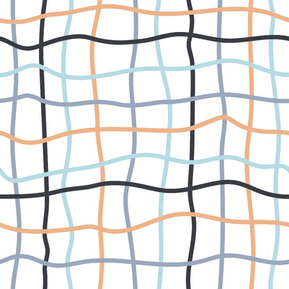 Peachy Rainbow Doodles Pattern 7 Minky Fabric