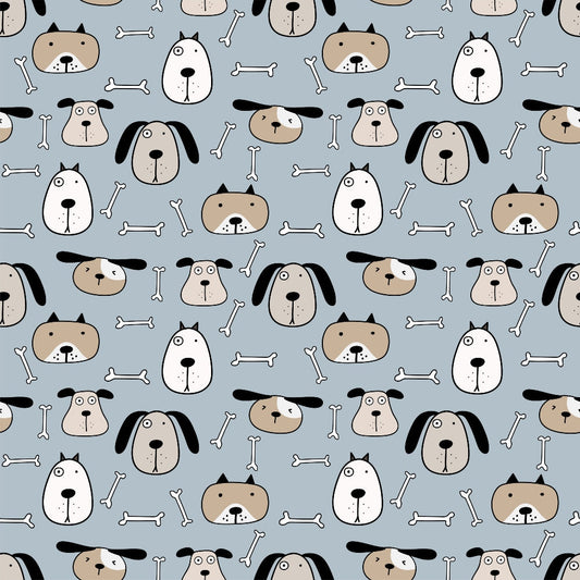 Cute Dogs Pattern 10 Quilting Cotton Fabric