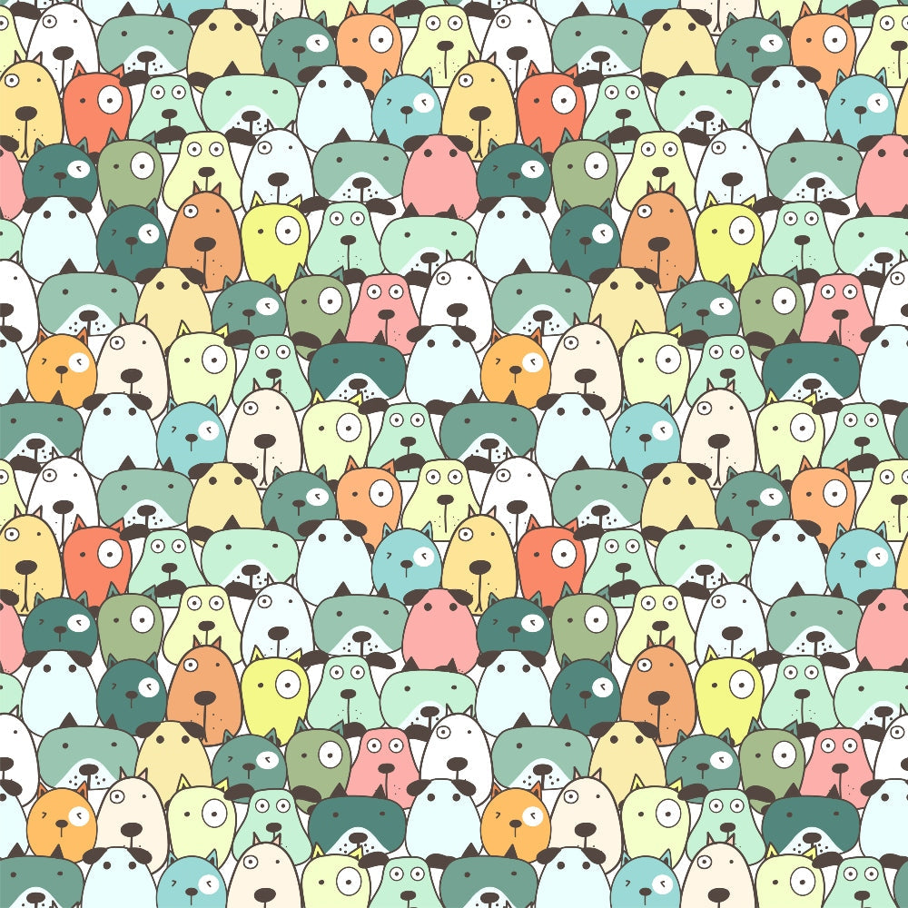 Cute Dogs Pattern 11 Quilting Cotton Fabric