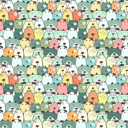Cute Dogs Pattern 11 Quilting Cotton Fabric