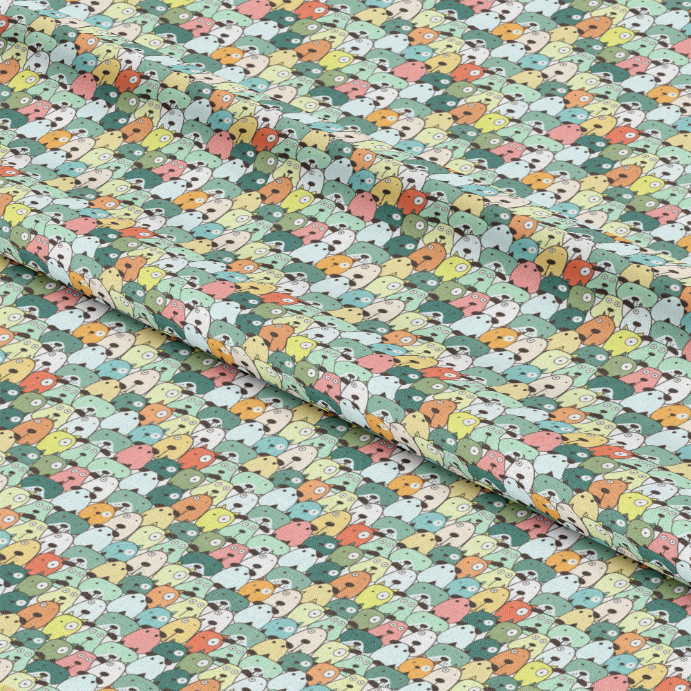 Cute Dogs Pattern 11 Quilting Cotton Fabric