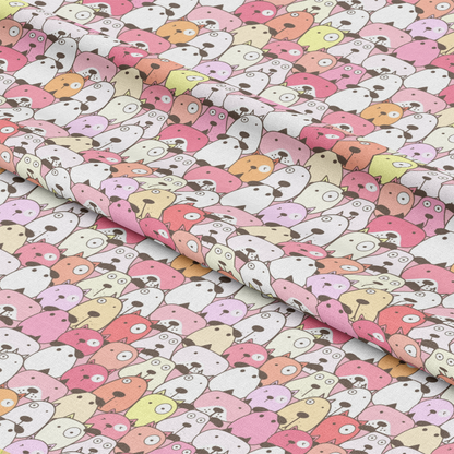 Cute Dogs Pattern 12 Quilting Cotton Fabric