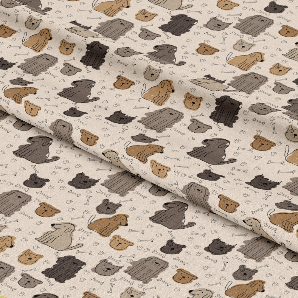 Cute Dogs Pattern 1 Quilting Cotton Fabric