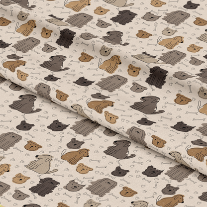 Cute Dogs Pattern 1 Quilting Cotton Fabric