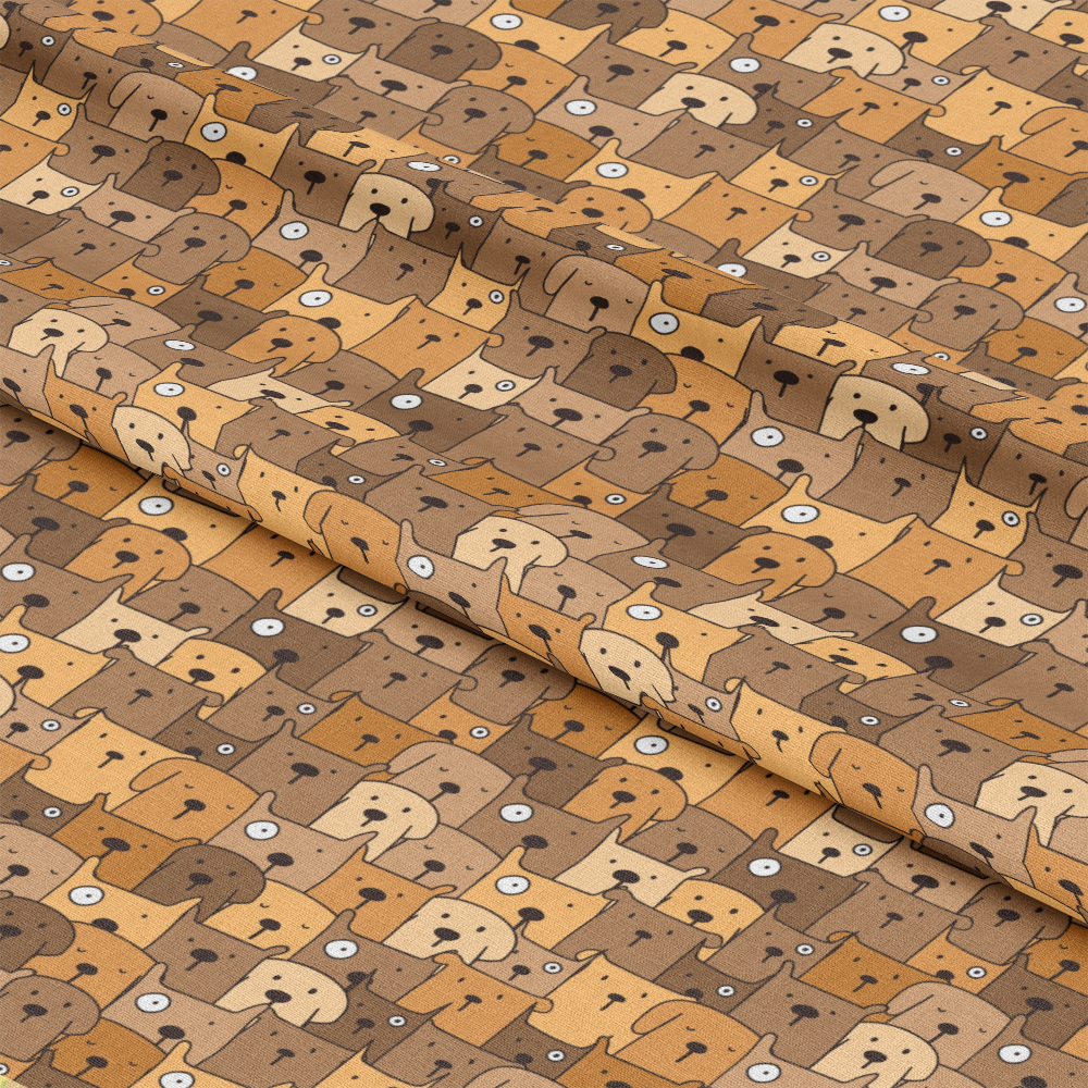 Cute Dogs Pattern 2 Quilting Cotton Fabric