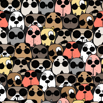 Cute Dogs Pattern 3 Quilting Cotton Fabric