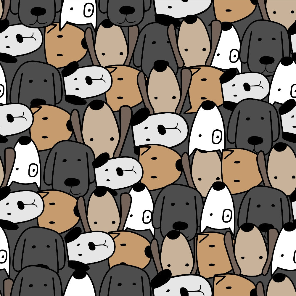 Cute Dogs Pattern 4 Quilting Cotton Fabric