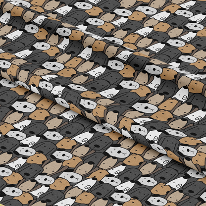Cute Dogs Pattern 4 Quilting Cotton Fabric