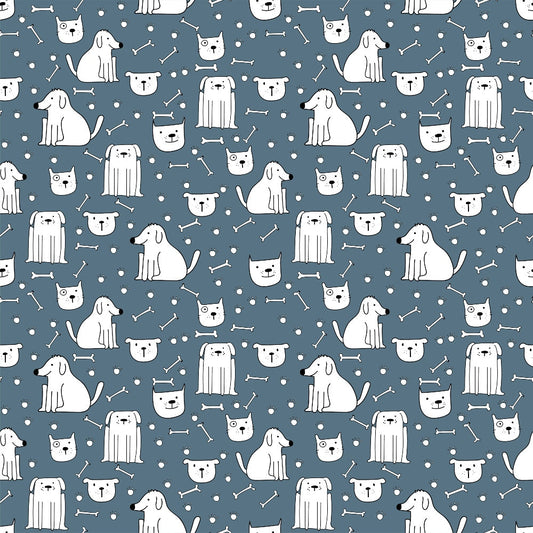 Cute Dogs Pattern 5 Quilting Cotton Fabric