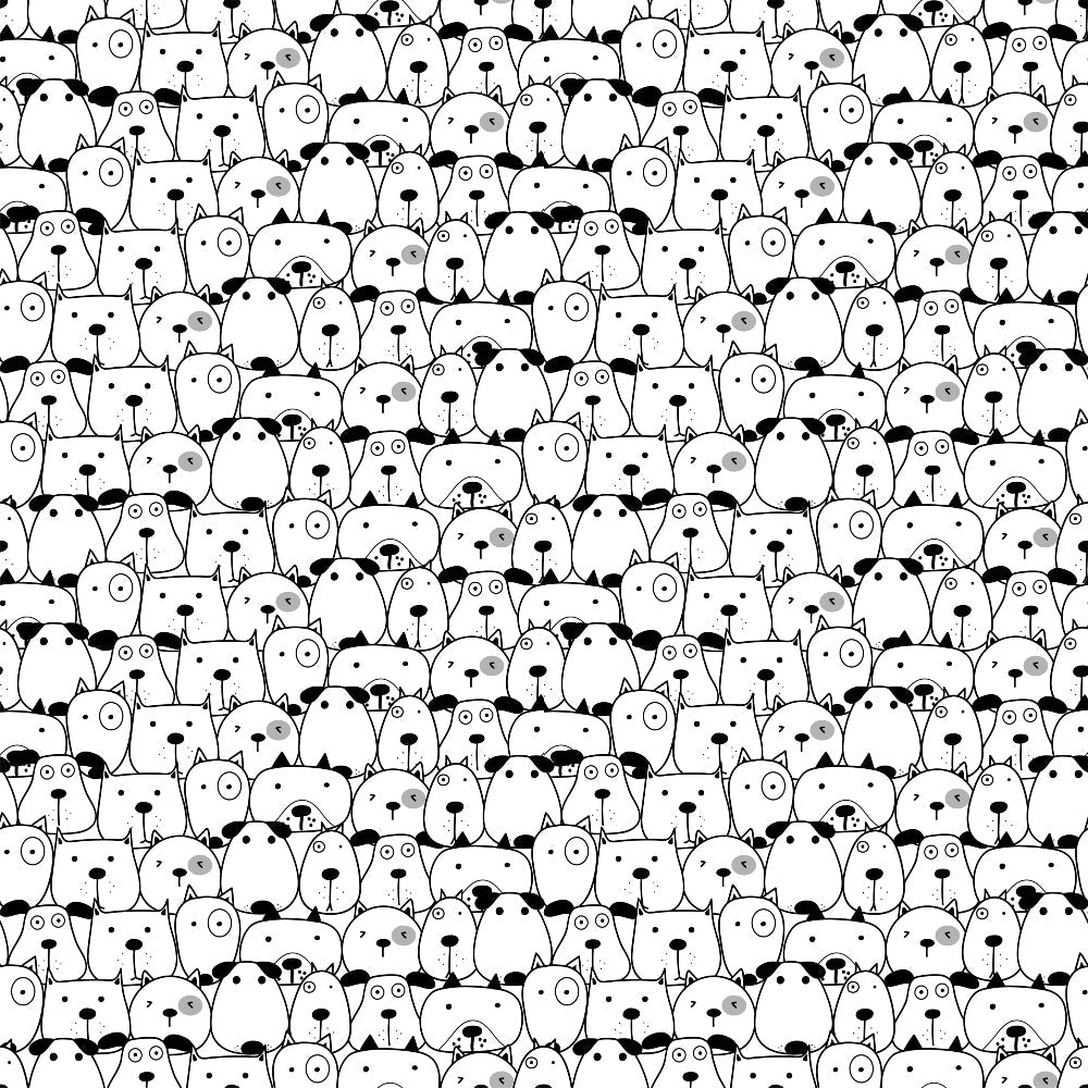 Cute Dogs Pattern 8 Quilting Cotton Fabric