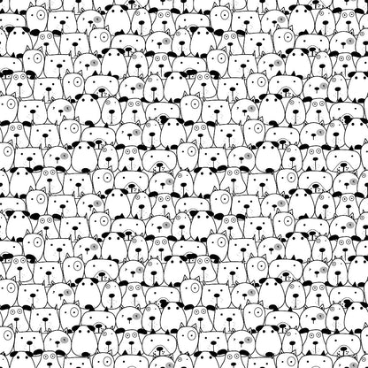 Cute Dogs Pattern 8 Quilting Cotton Fabric