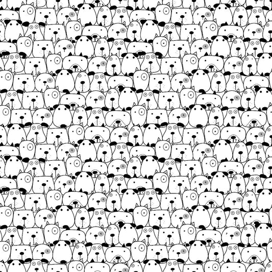 Cute Dogs Pattern 8 Quilting Cotton Fabric