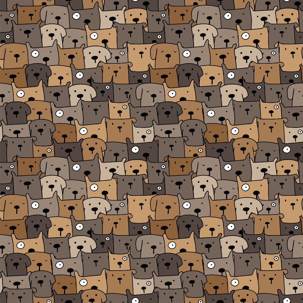 Cute Dogs Pattern 9 Quilting Cotton Fabric