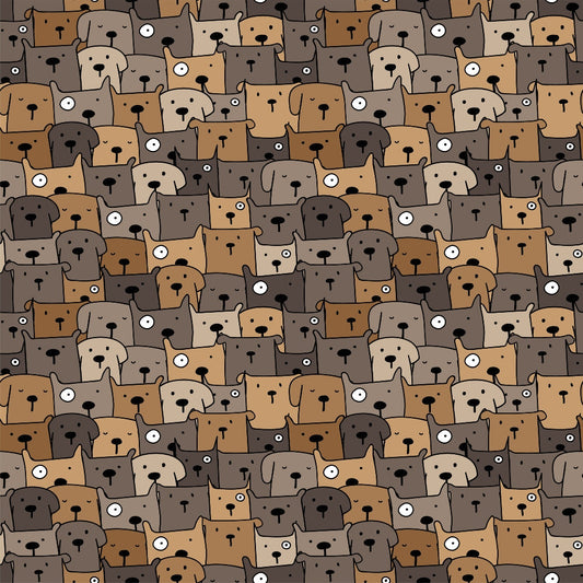 Cute Dogs Pattern 9 Quilting Cotton Fabric