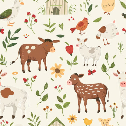 Barnyard Friends Pattern 12 Minky Fabric