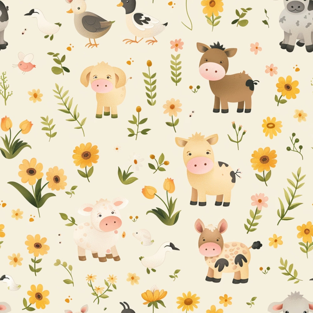Barnyard Friends Pattern 13 Minky Fabric