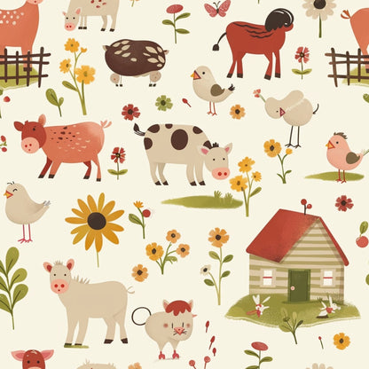 Barnyard Friends Pattern 14 Minky Fabric