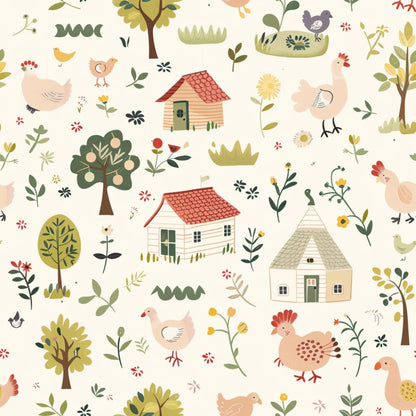 Barnyard Friends Pattern 15 Minky Fabric