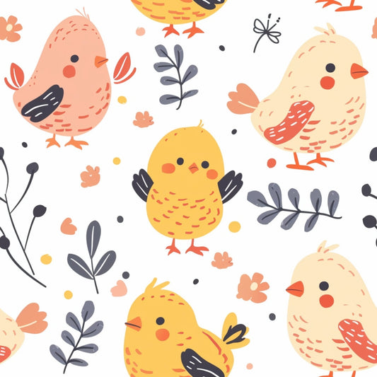Cute Farm Babies Pattern 18 Quilting Cotton Fabric