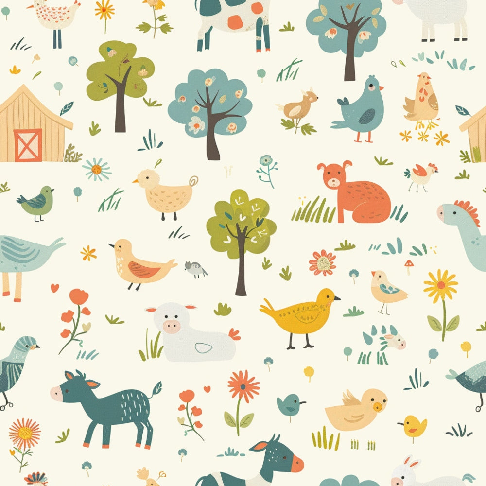 Barnyard Friends Pattern 20 Minky Fabric
