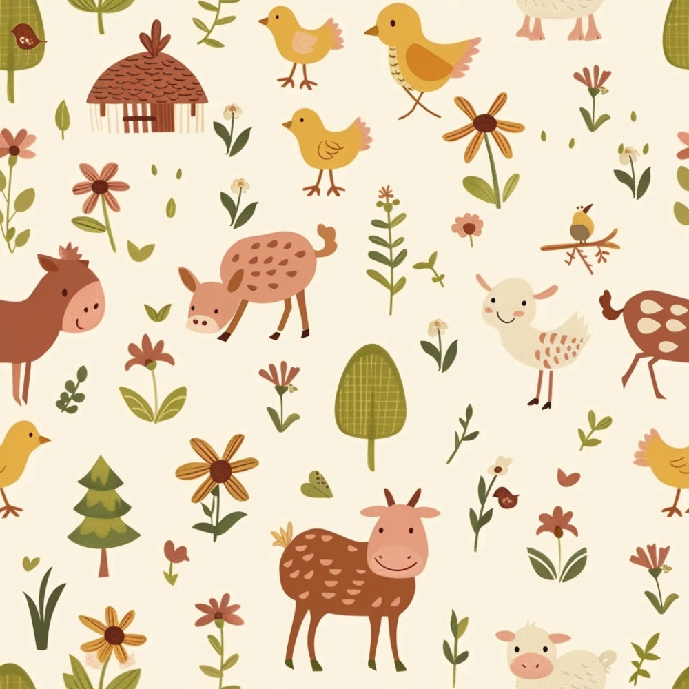 Barnyard Friends Pattern 3 Minky Fabric