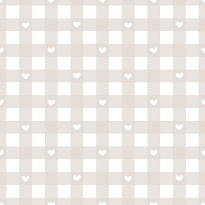 Dusty Blue Hearts Pattern 10 Minky Fabric