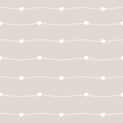 Dusty Blue Hearts Pattern 12 Minky Fabric