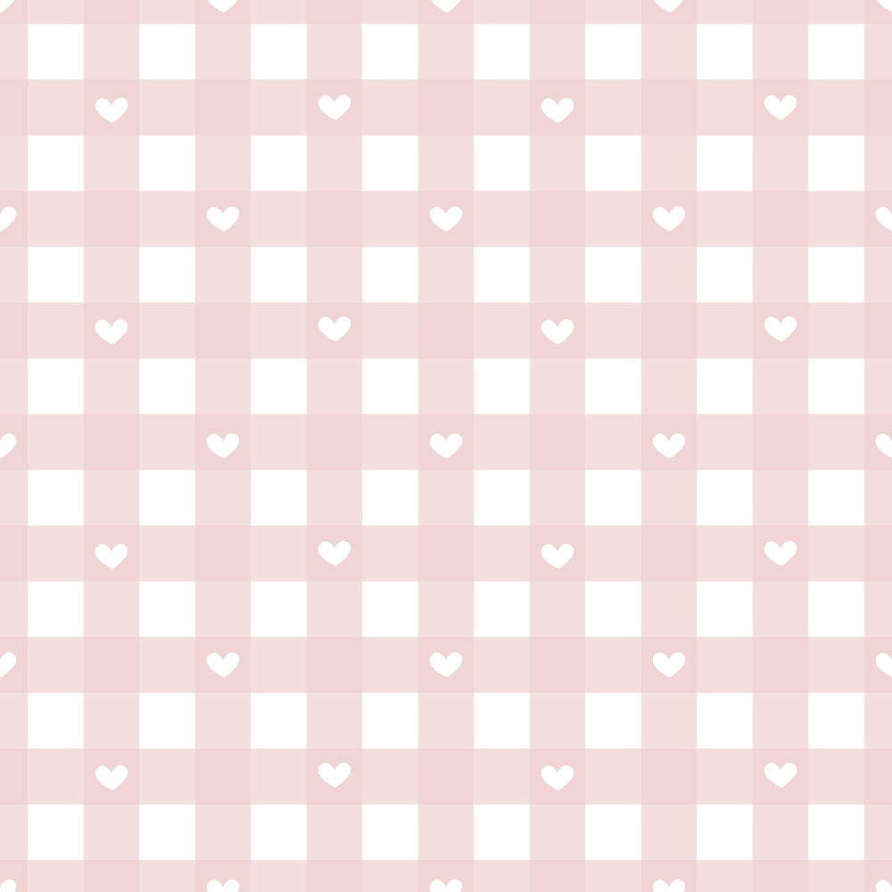Dusty Blue Hearts Pattern 6 Minky Fabric