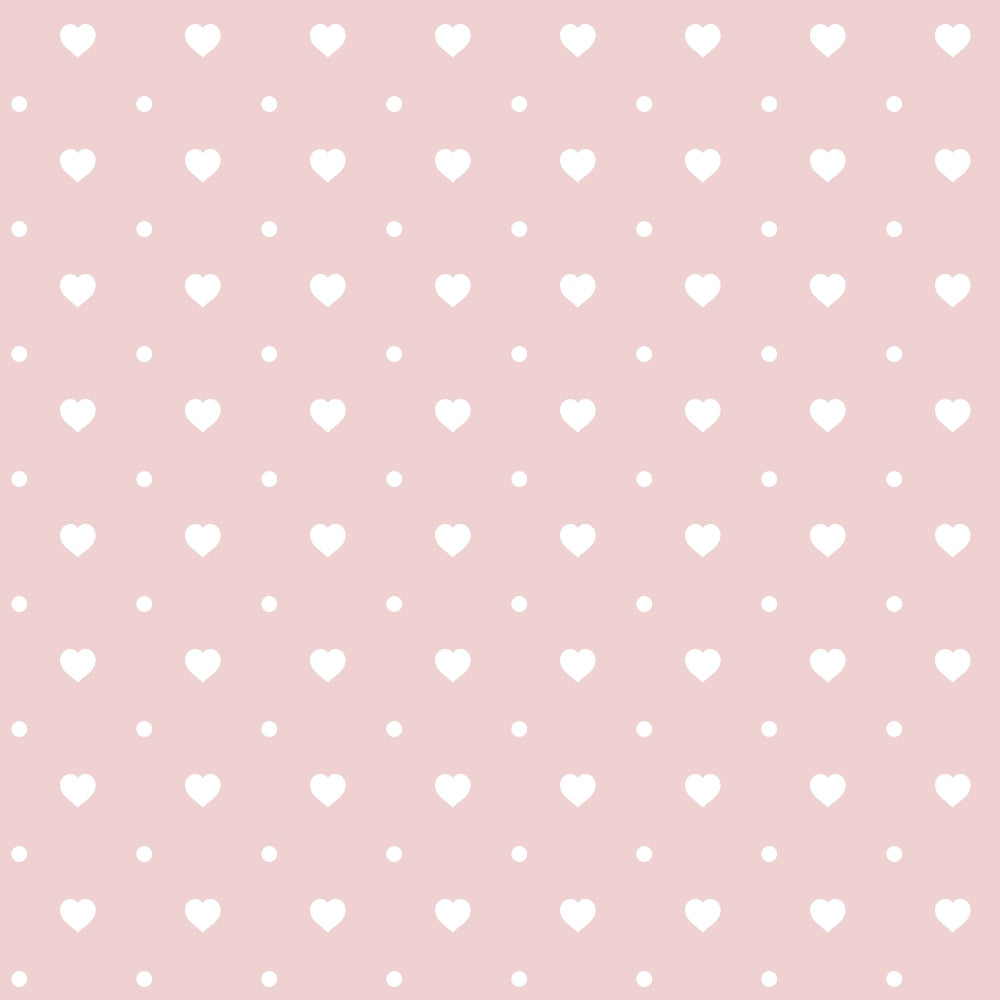 Dusty Blue Hearts Pattern 7 Minky Fabric