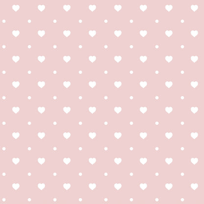 Dusty Blue Hearts Pattern 7 Minky Fabric