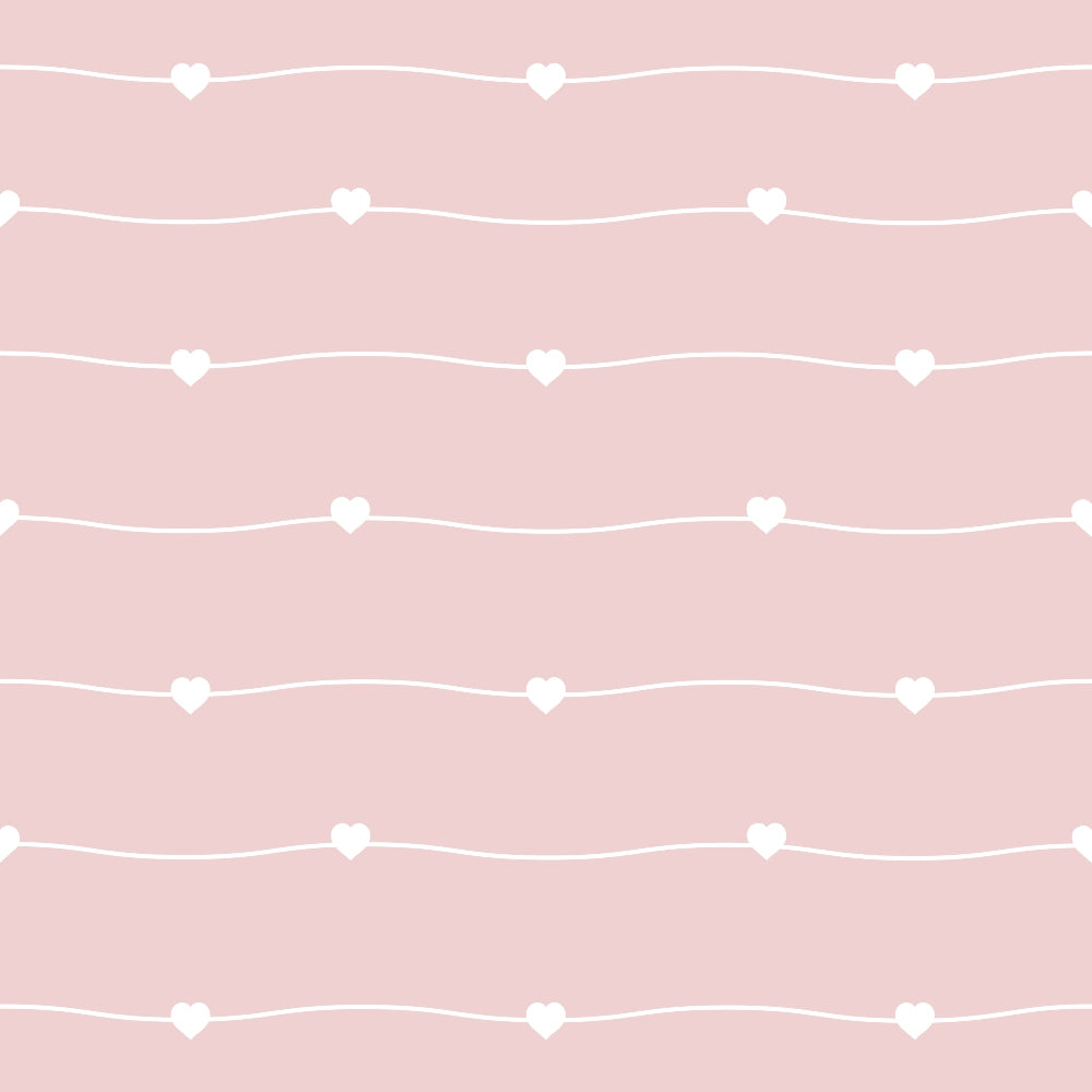 Dusty Blue Hearts Pattern 8 Minky Fabric