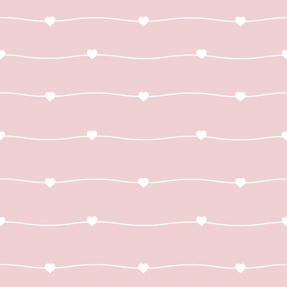 Dusty Blue Hearts Pattern 8 Minky Fabric