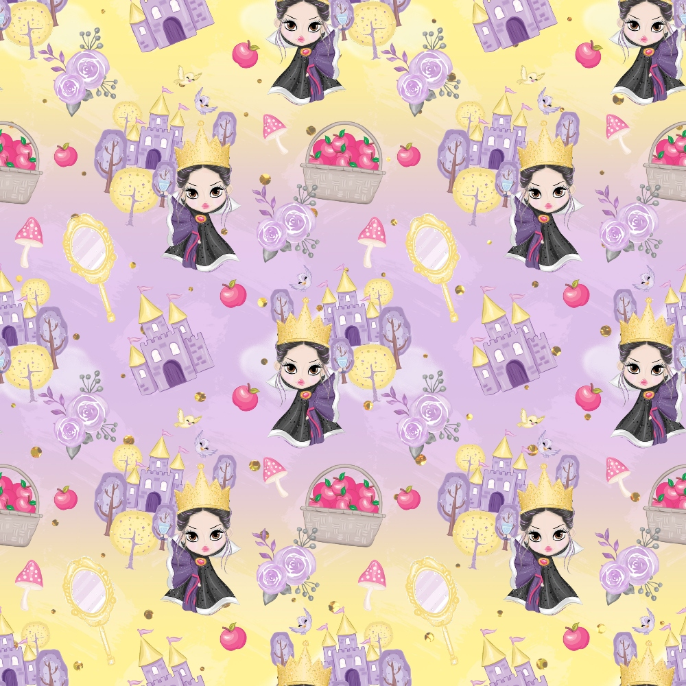 Poison Apple Princess Pattern 1 Minky Fabric