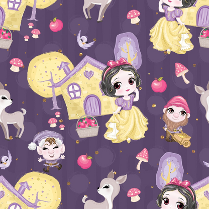 Poison Apple Princess Pattern 6 Minky Fabric