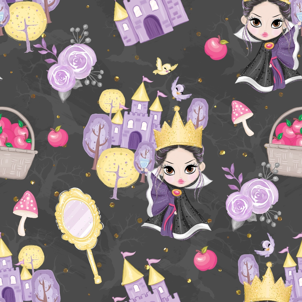 Poison Apple Princess Pattern 8 Minky Fabric