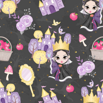 Poison Apple Princess Pattern 8 Minky Fabric