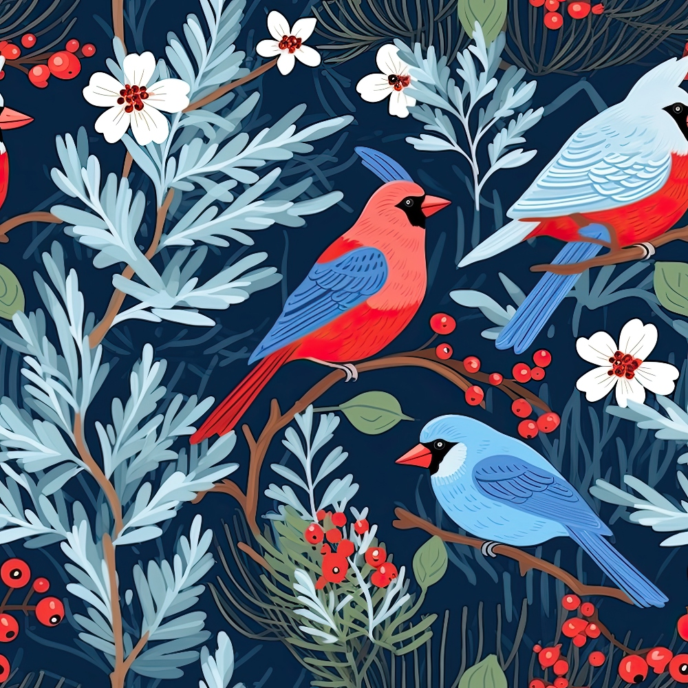 Cardinal Pines Pattern 11 Minky Fabric